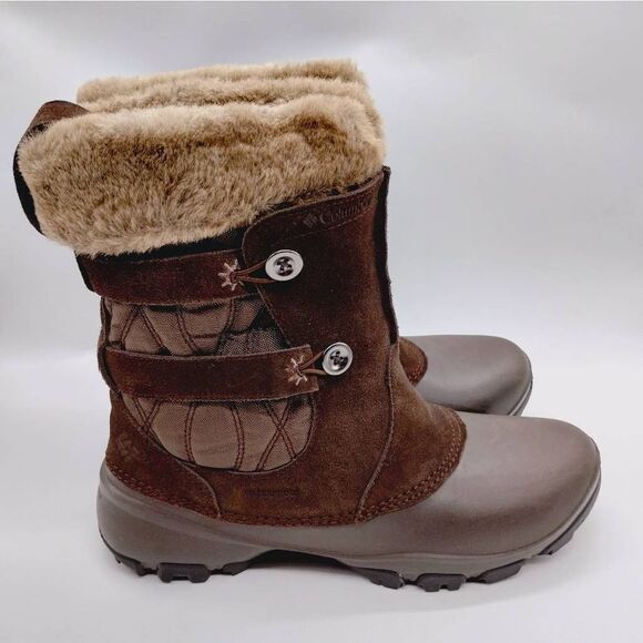 Columbia Sportswear Techlite Brown Suede Leather Waterproof Boots Womens Size 11 - Picture 1 of 8